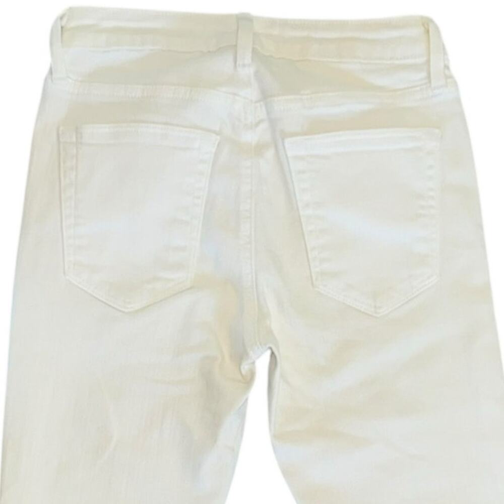 Just Black White Jeans Mid-Rise Distressed Denim Pants Stretch Size 25 White - Picture 4 of 12